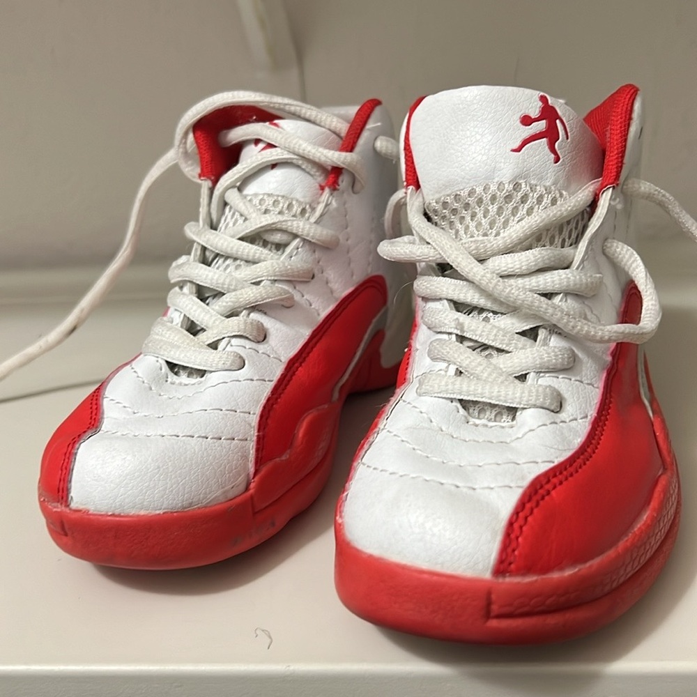 Air sport baby girl sneakers. Size 11 color pink and white . Used good condition